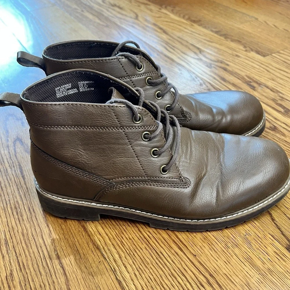 Portland Boot Company Mens Brown Chukka Boots Lace Up Size 11 MNPLASHFM001E
